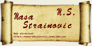 Maša Strainović vizit kartica